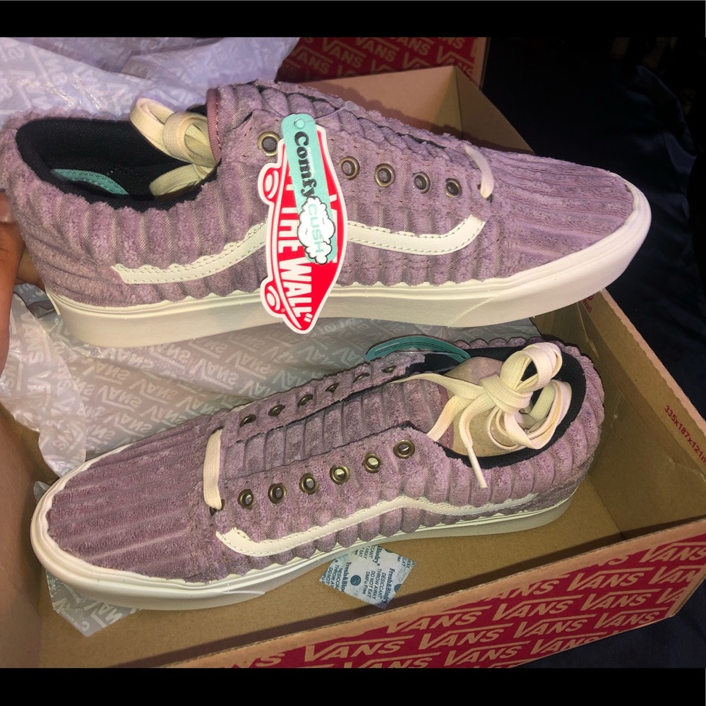 Purple corduroy vans